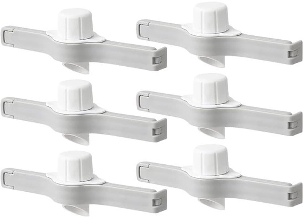 Sluitclips voor voedselbewaring met uitschouder - 6 stuks, ideaal voor keuken en kantoor — afbeelding 1