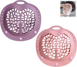 2 stuks - bh waszak - waszakken - siliconen waszak voor beha - lingerie waszak - tpr materiaal - anti-vervorming, inclusief wasbal - 21,6*20,9*6,5 cm - voor wasmachine - roze en paars — thumbnail 1