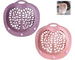 2 stuks - bh waszak - waszakken - siliconen waszak voor beha - lingerie waszak - tpr materiaal - anti-vervorming, inclusief wasbal - 21,6*20,9*6,5 cm - voor wasmachine - roze en paars