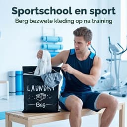 Reisset met 2 Stuks, Waterdichte Waszakken voor Vuile Kleding, Vouwbare Tas voor Sport, Zwemmen en Kamperen, Geurvrije Ontwerp en Ideaal voor Vakanties — thumbnail 2