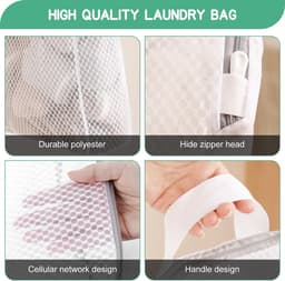 Wasmachine Wasnetten Set van 4 Stuks, 50 x 60 cm, Herbruikbare Waszak voor Kleding, Ideaal voor Delicate Stoffen en Reizen — thumbnail 2