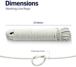 Multifunctionele Katoenen Waslijn, 25 Meter — thumbnail 4