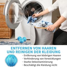 12-delige set Geschikt voor het verwijderen van dierenharen, machinewasbaar, verwijdert dierenharen, pluisjes en stof, inclusief herbruikbare pluizenbolletjes Geschikt voor de wasmachine. — thumbnail 2