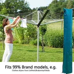 Beschermhoes voor Droogmolen met Rits - Winter- en UV-bestendig - Buiten Droogrek Hoes 30 x 180 cm Groen - Weerbestendig en Duurzaam — thumbnail 5