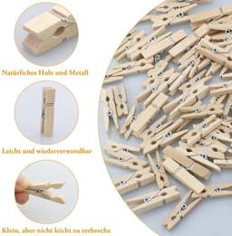 Decoratieve houten knijpers - Dailygoody mini set — thumbnail 2