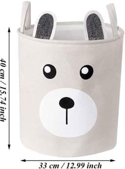 Canvas Organizer Mand - Groot, Waterdicht, Beige - Opvouwbaar — thumbnail 4