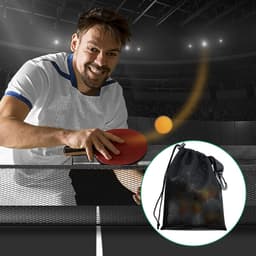 Mesh Drawstring Bags - Opbergzakken Nylon - Sport Organisatie - Met Clips - 30x40 cm - Zwart — thumbnail 5