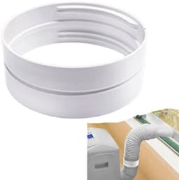 Witte Mobiele Airco Afvoerslang Met Koppelstuk - Universeel Ø13-15cm - Hittebestendig Flexibel PVC - Luchtdichte Schroefverbinding - Verlengstuk Voor Uitlaatpijp - Voor Thuis Kantoor Slaapkamer — thumbnail 1