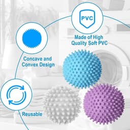 Thijox - 12 Stuks Drogerballen, Herbruikbare Wasballen voor Wasmachine en Droger, Pluizige Was Verminderen, Donsjacks en Kleding Scheiden, Milieuvrien — thumbnail 2