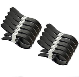 Zeilklemmen - 10 stuks - Clips Voor Zwembadafdekkingen - Dekzeil Klemmen - RVS - Winddicht en krasvast - Stevige klemming - Geschikt Voor Het Drogen Van Dekbedden, Sokken, Kleding En Zwembadafdekkingen - 12CM - zwart — thumbnail 1