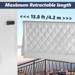 Uittrekbare Waslijn - Wand Waslijn - Was Drogen - Dubbele Lijn - 4.2 Meter - Zwart — thumbnail 4