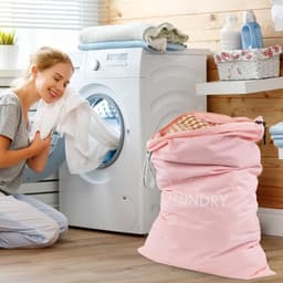 Waterdichte Nylon Waszak van 120L met Rits, Herbruikbaar voor Reizen, Studentenhuis en Kamperen, 90 x 60 cm, Ideaal voor Kleding en Organisatie — thumbnail 3