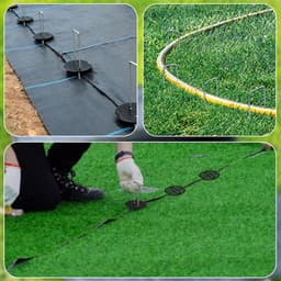 Grondanker - Zilver - 150 x 40 mm - Verzinkte U-vormige Haken met Bufferschijven - Voor Tuin en Buiten — thumbnail 5