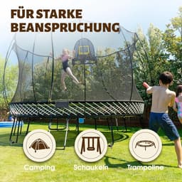 Grondanker - Zwart - Set van 4 - Met Riemen - Voor Trampolines en Tenten — thumbnail 2