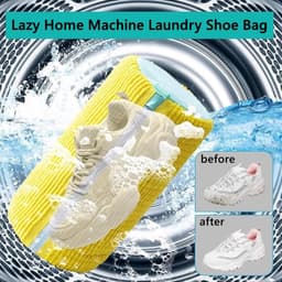 Dailygoods - NatureMan Wasschoenentas - Set van 2 schoenwasmachinetassen waszak voor wasmachine en droger, herbruikbaar voor de meeste schoenentassen en maten (geel) — thumbnail 3