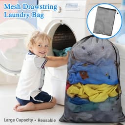 Wasnetten set van 2 - 70x90 cm - fijnmazig materiaal - beschermt kleding tijdens het wassen - SnelShoppen — thumbnail 2