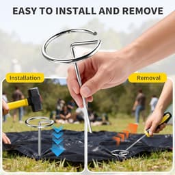 SnelShoppen - 100 Stuks Ø 4 mm Grondankers voor Worteldoek - Duurzaam Tuinaccessoire voor Stabilisatie en Bevestiging van Tuinmaterialen - Ideaal voor — thumbnail 4