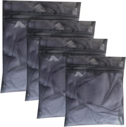 4-delige wasnet set voor wasmachine, waszak met rits, ideaal voor bh's, sokken en babykleding in 3 maten (zwart) — thumbnail 4