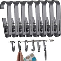 Wasknijpers - Klemmen - Wassen Organiseren - Antislip Grip - 8 Stuks - Zwart — thumbnail 4