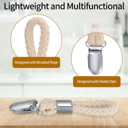 Dailygoods- Handdoekclips Hoogwaardige Mat - Handdoek Klemmen - Handdoek Houders - Keukenhanddoek Klemmen - Clips voor Badhanddoeken/Theedoeken - 6 Stuks - Handdoekhangers — thumbnail 2