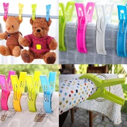 Grote wasknijpers voor het drogen van kleding, handdoeken en dekbedden - 8 stuks multifunctionele clips — thumbnail 4