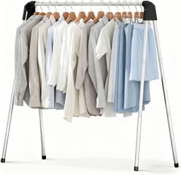 Opvouwbaar wasdroogrek - Draagbaar wasdroogrek voor op reis - Geschikt voor het drogen van truien, babykleding en handdoeken - Kan binnen en buiten worden gebruikt - 122 cm — thumbnail 2