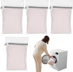 Waszakken van gaasdoek (20 x 30 cm), duurzame waszakken voor fijne waren, lingerie, ondergoed, sokken en babykleding, beschermt stoffen tegen krassen en klitten — thumbnail 1