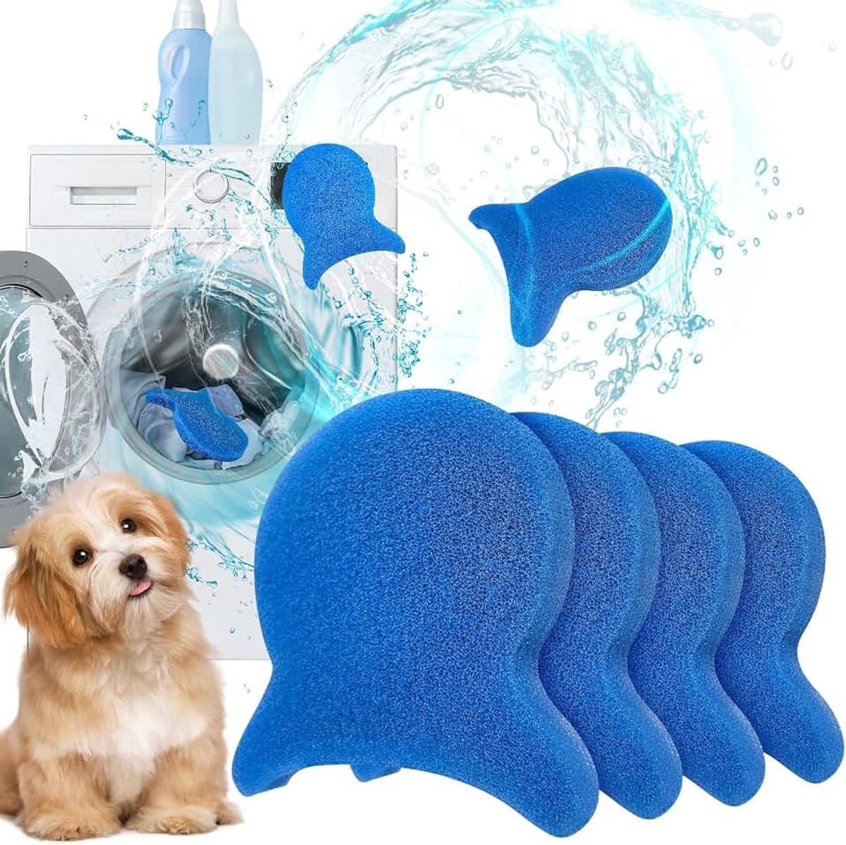 6 stuks Dierhaar Verwijderaar Wasballen, Herbruikbare Haarverzamelaar voor Wasmachine, Honden- en Kattenharen, Pluisverwijderaar voor Kleding en Beddengoed — afbeelding 1