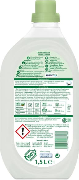 Frosch Geconcentreerd Wasmiddel Baby - 5 x 1,5 L - 110 Wasbeurten — thumbnail 2
