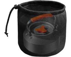 Wasknijperzak - Kleine opbergtas - Buitenactiviteiten organiseren - Ademend mesh materiaal - 14 x 16 cm - Zwart
