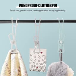 Wasknijpers - Kledinghangers - Kleding Drogen - Winddicht Ontwerp - 10 cm Lengte - Wit — thumbnail 3