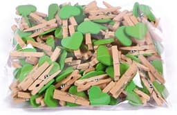 Houten Pinnen Clips - Fotohouders Hart - Knutselen Decoreren - Natuurlijk Hout - 100 Stuks - Wit — thumbnail 4