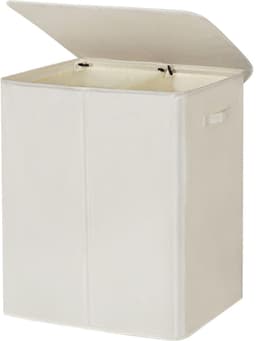 Ploutos® Wasmand 2 Vakken -Wasmand met 3 vakken – Wassorteerder – 154L – Wit – 63cm x 37cm x 69cm — thumbnail 1