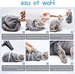 Multifunctionele Waszak voor Katten - Veiligheidstas voor Bad, Nagels Knippen en Verzorging — thumbnail 4