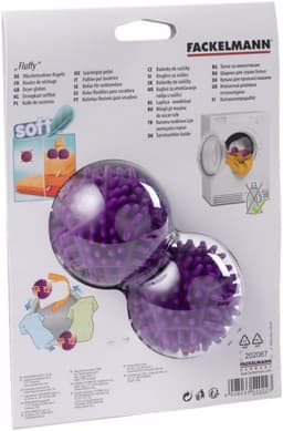 SnelShoppen - Drogerballen FLUFFY voor wasdrogers, 2 stuks, pluizige was, kleur Berry, ideaal voor huishoudelijk gebruik, wasaccessoires voor een bete — thumbnail 4