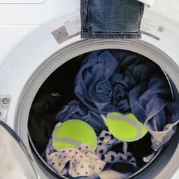 SnelShoppen - Droogballen set van 3 | Ø 6 cm rubber kern gele polyester vilt | Wasgoed drogen energie besparen | Sneller drogen met tennisballen — thumbnail 2