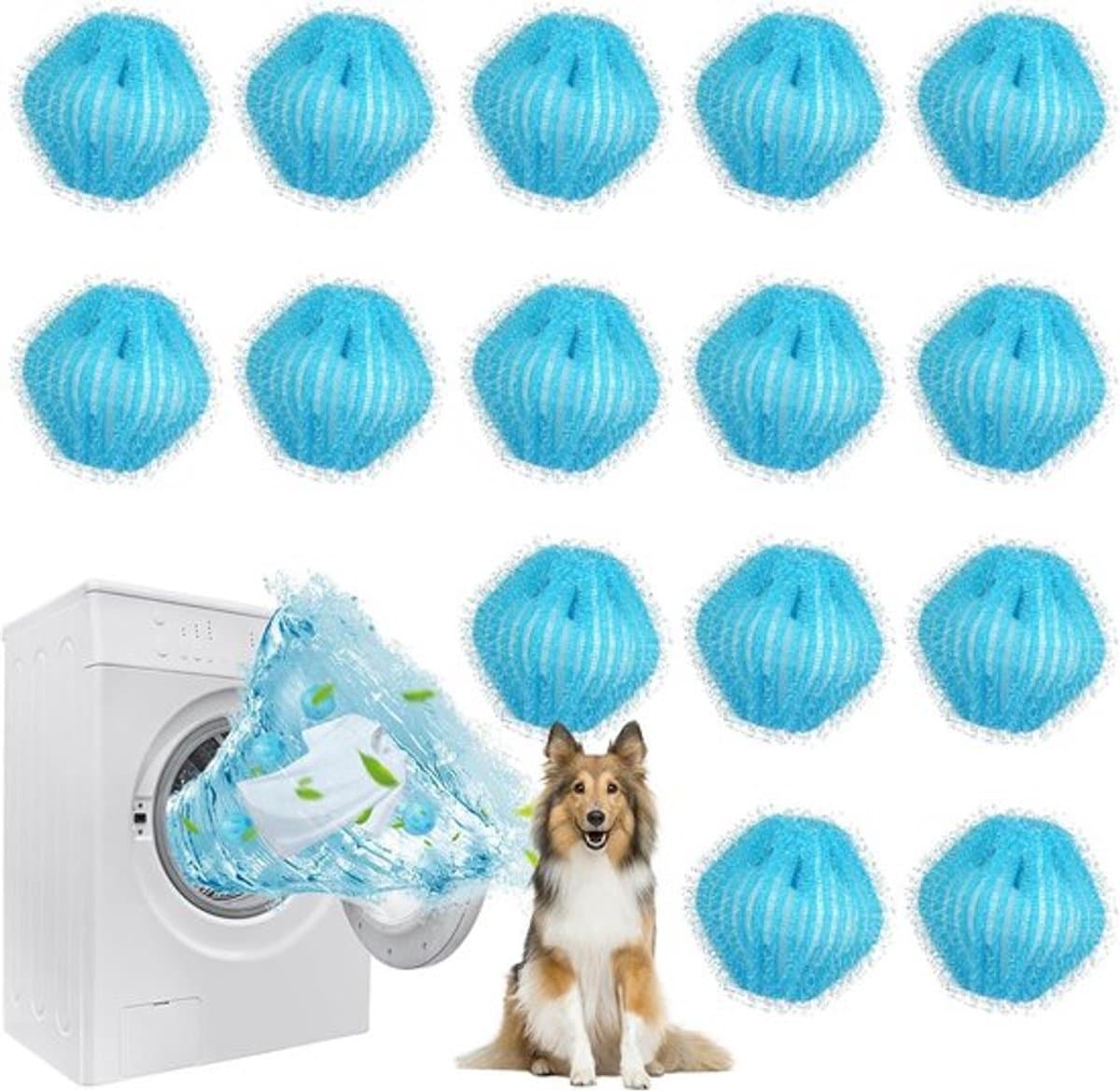 15 stuks haarvangers voor wasmachine, vangt haar in de wasmachine, herbruikbaar, voor het verwijderen van dierenharen, hondenharen, pluisjes, kattenharen — afbeelding 1