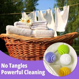 SnelShoppen - Reusable Wasballen voor Wasdroger en Wasmachine, Droogballen voor Efficiënt Drogen, Zachte en Elastische Materialen, Ideaal voor Kleding — thumbnail 3