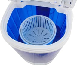 SnelShoppen - Mini Wasmachine 3kg met Centrifuge - Bovenlader voor Camping, Studenten, Reis, Klein, Compact, Energiezuinig, Wit — thumbnail 3