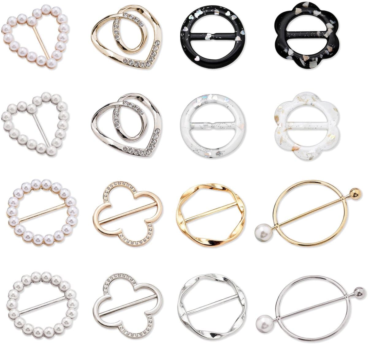 Solidchoice - 16 Stuks Metalen T-Shirt Clips voor Sjaals en Kleding — afbeelding 1
