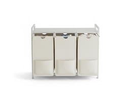 Wasmand 3 Vakken Wit – Wassorteerder met Opbergplank – Metalen Frame met MDF – 92,5x33x72 cm – Uitneembare Zakken – Moderne Wassorteerder voor Badkamer, Slaapkamer en Hal