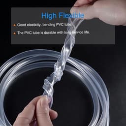 Flexibele PVC Slang - Lichtgewicht - Duidelijke Vinyl - 2,5 mm ID 4 mm OD 5 m Lengte - Water Olie Lucht Leiding - Geschikt voor - Kunststof - PVC Slang. — thumbnail 2