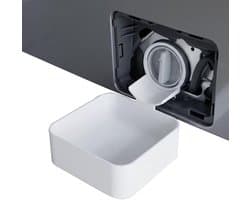 VHV Opvangbak voor Wasmachinefilter - Lekbak voor Pompfilter - Wateropvangbak voor Restwater - Compact 16,2 x 16,2 x 4,3 cm - Voor Veel Voorladers - Wit