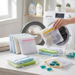 10 Kleine Waszakken voor de Wasmachine, Ideaal voor Sokken, Lingerie en Reizen, Met Honingraatstructuur en Verborgen Rits, Perfect voor Organisatie en Opbergen — thumbnail 3