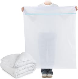 Groot Wasnet 90 x 110 cm - Robuuste Polyester Waszak met Ritssluiting voor Dekens, Truien en Jassen - Scheurvast en Ideaal voor Beddengoed en Pluche Dieren — thumbnail 1
