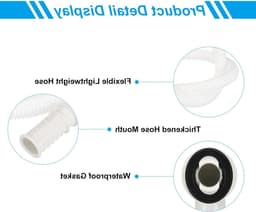 2m Air Conditioner Afvoerslang Kit, Universele Afvoerconnector met Klem voor Mini Split en Raam AC, Wit, Geschikt voor Vaatwasser en Kraan — thumbnail 2