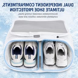 Waszak voor schoenen en sneakers XL met extra reinigingsvak voor zolen, anti-vervorming en wasbescherming — thumbnail 3