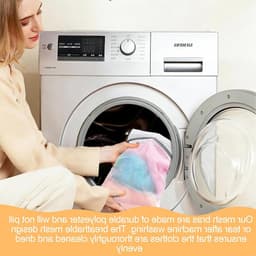 Set van 4 waszakken voor delicate was - ademend fijn gaas - beschermt lingerie, sokken en babykleding - met ritssluiting - geschikt voor wasmachine en droger — thumbnail 4