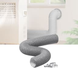 Afvoerslang PVC Aluminium - Ventilatieslang Flexibel - Lucht Afvoeren - Grijs — thumbnail 1