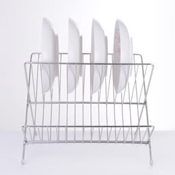 Dailygoods- Droogrek Opvouwbaar - 2-laags - Roestvrij Staal - X-vormig - Duurzaam - 28x33cm - Afdruiprek — thumbnail 2